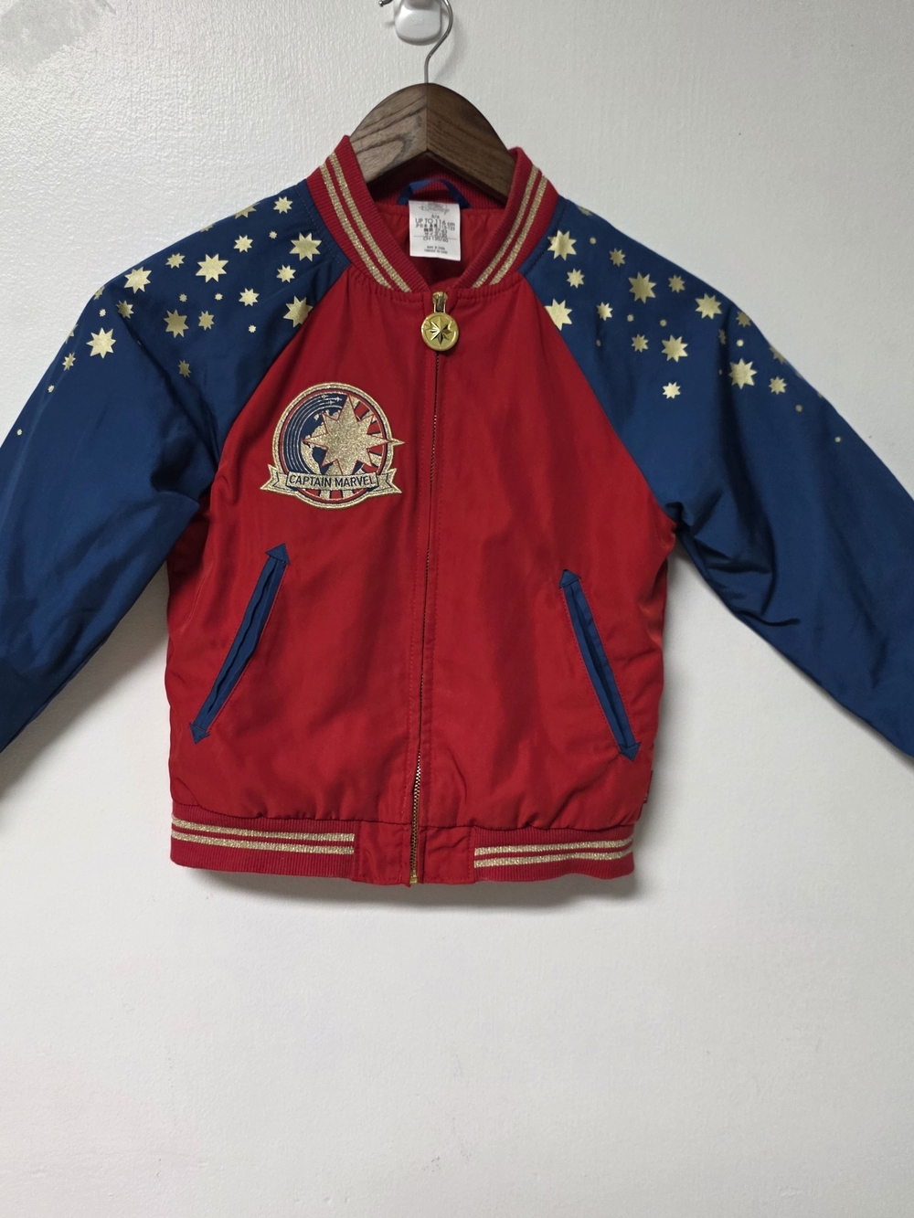 Disney  Marvel Red Jacket with Navy Loop and Gold Zipper Pull For Kid